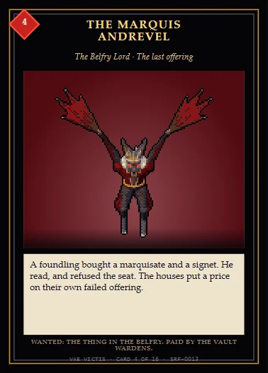 Card 4 of 16: The Marquis Andrevel
