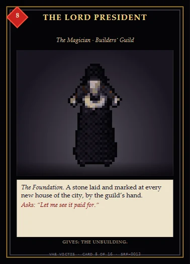 Card 8 of 16: The Lord President