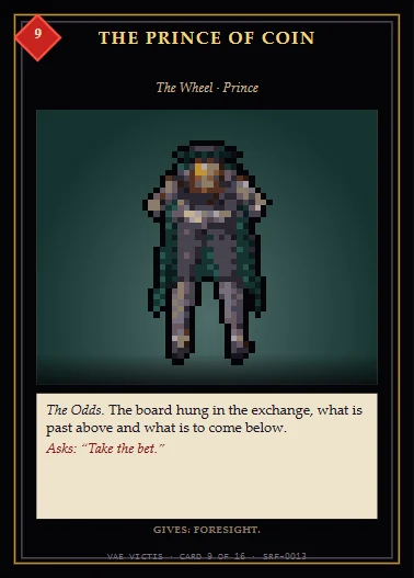 Card 9 of 16: The Prince of Coin