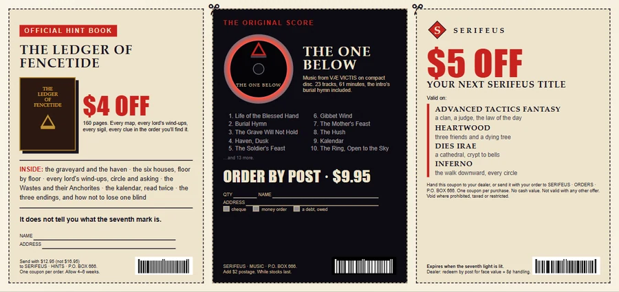 The coupon sheet