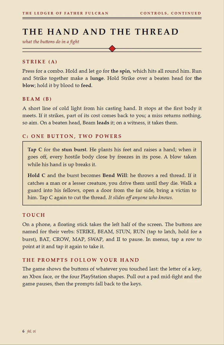 The manual, the screen