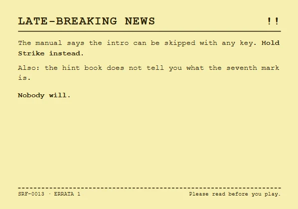 The read-me slip