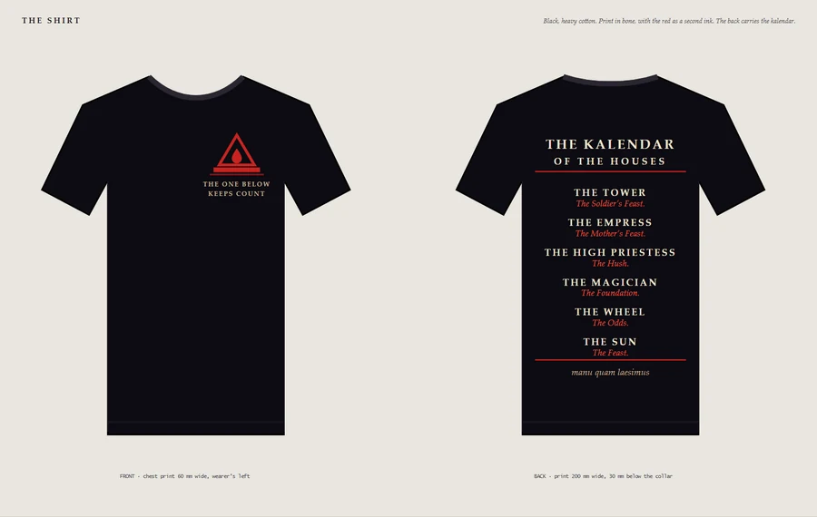 The shirt, front and back