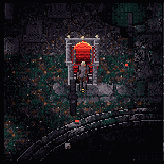 A crypt door