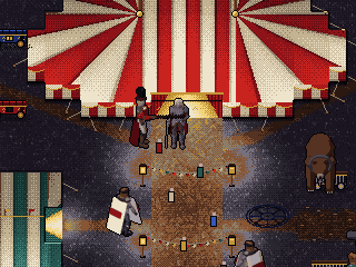 The fairground: the circus has pitched on the land of the last lord to fall.